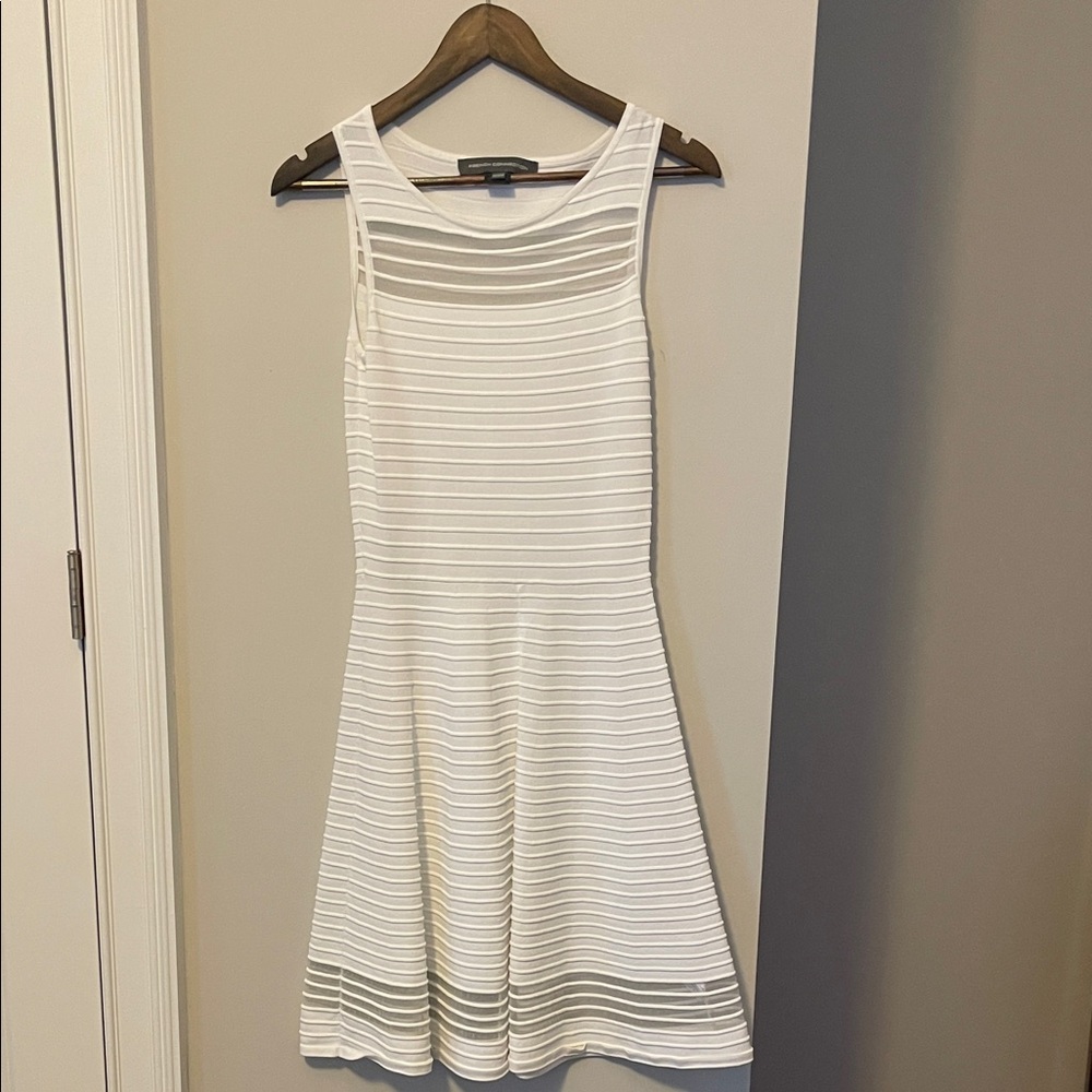 French Connection Ivory Striped Mini Dress